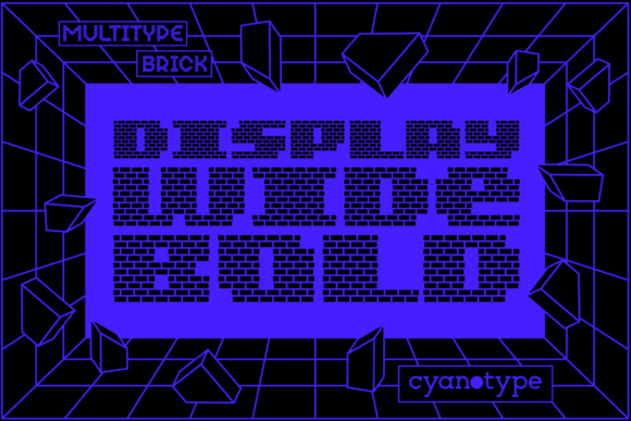 MultiType Brick Display Wide Bold: The Pixelated Powerhouse for Modern Design